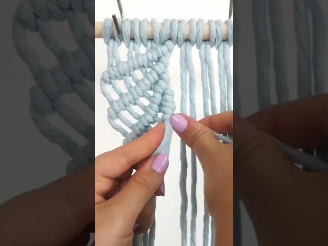 Macramé Seashell 🐚 #macrame #macrametutorial #macramewallhanging #macrameshell