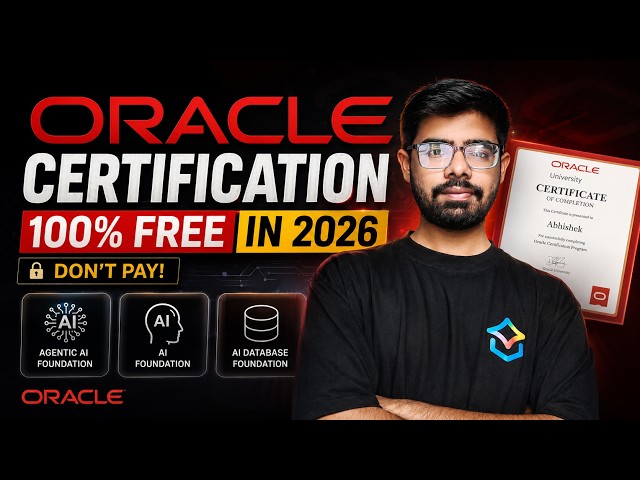 FREE AI CERTIFICATION FROM ORACLE!
