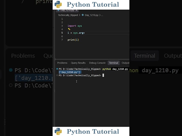 Get Command Line Arguments in Python | Python Tutorial