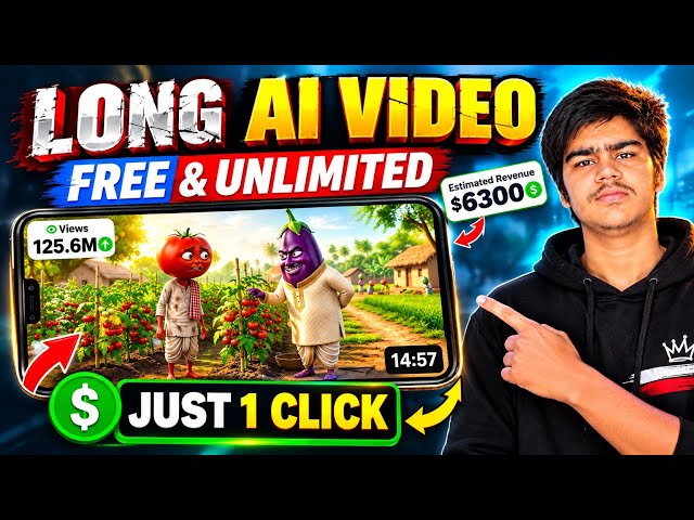 Long AI Video Kaise Banaye | How To Create Long AI Video Free (15 Min) Using Just 1 Prompt 