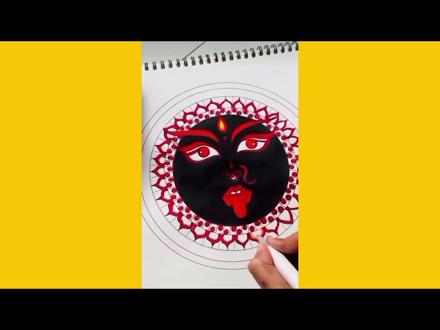 How to draw Mahakali drawing #viral #viralvideo #mahadev 