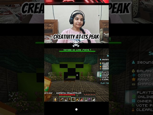 Sugarcane farm and creeper wall art in the room in Minecraft Game 🎮 #gaming #minecraft #game