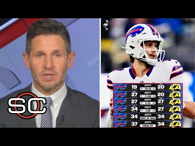 Josh Allen to James Cook III is TERRIFYING - ESPN on Bills beat Rams 37-34 to stay atop the AFC East