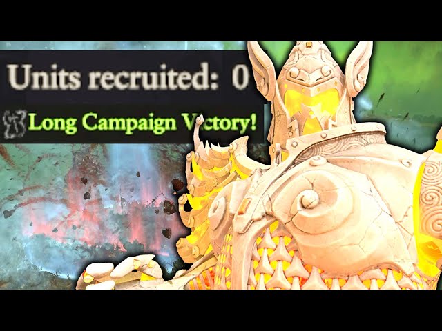 Can you beat Total Warhammer WITHOUT Recruiting?