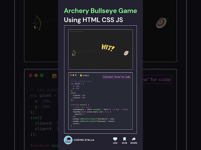 Archery Bullseye Game using HTML, CSS and JavaScript