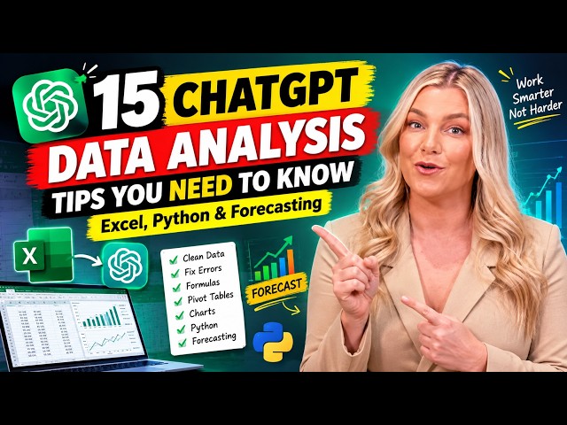 15 ChatGPT Data Analysis Tips You NEED to Know | Excel, Python & Forecasting #chatgpt #dataanalysis