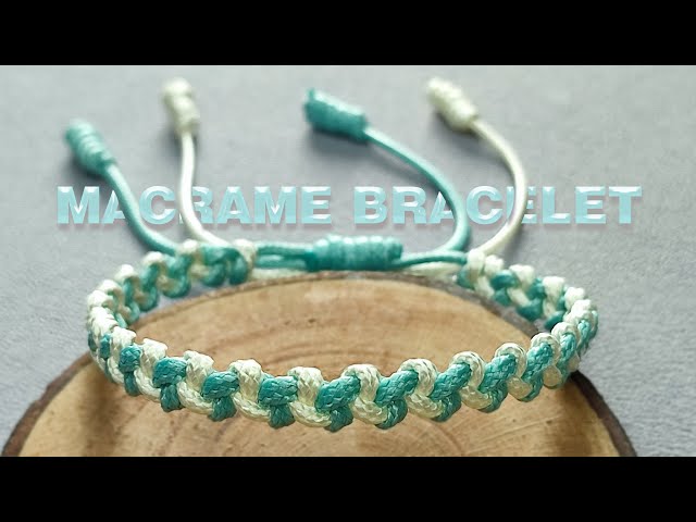 How to Make Macrame Bracelet Using Half Hitch Knot Two Color  Macrame Bracelet Tutorial For Beginner
