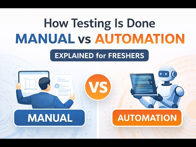 Manual vs Automation Testing Explained  How Testing Is Done For Freshers