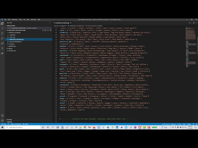 Nucamp Student Portfolio Project | Python Scenarios