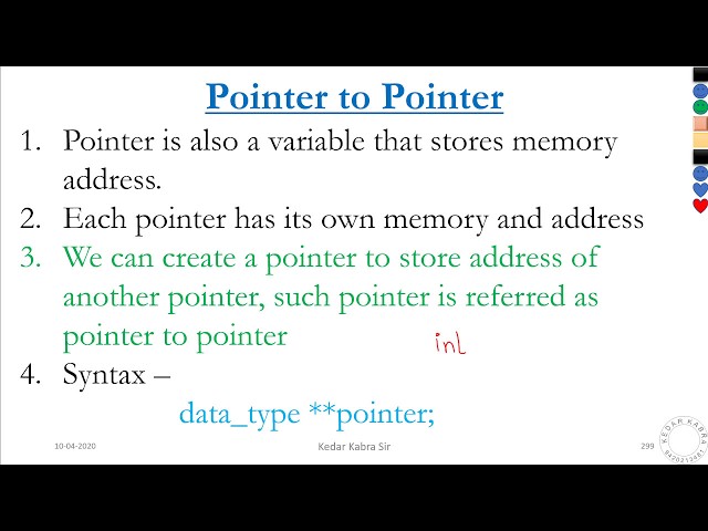 C Programming Tutorials | Pointer | Lecture-6 | Array of pointers | pointer to pointer in C