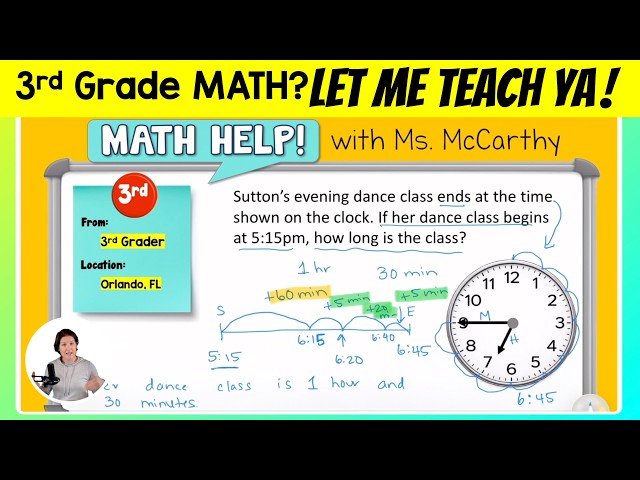 3rd | Telling Time & Elapsed Time | Math Help w/ Ms. McCarthy