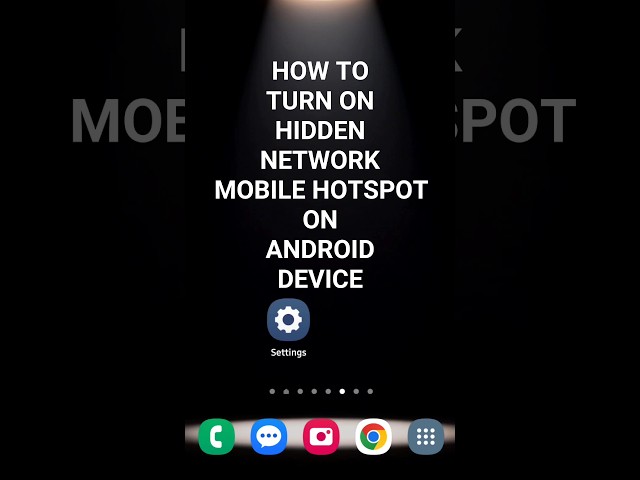 How To Turn On Hidden Network Mobile Hotspot on Android Device #androidtips #tutorial #howto