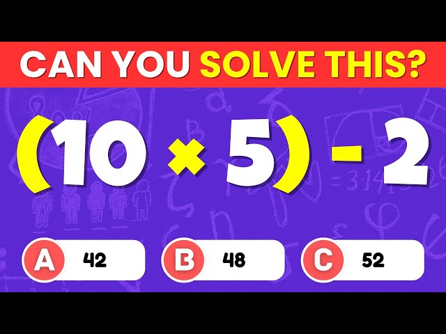 Ultimate Math Quiz! ➗✖️ |  Easy, Medium, Hard & Impossible Levels