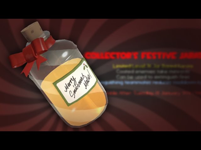 THE RAREST NON GLITCH TF2 JARATE (Collectors Festive Jarate)