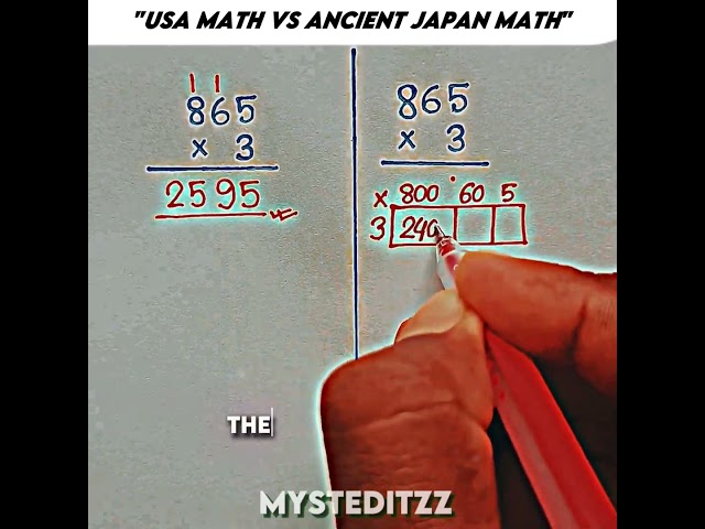 USA math vs Ancient Japan math 😲🥶🇯🇵 #shorts