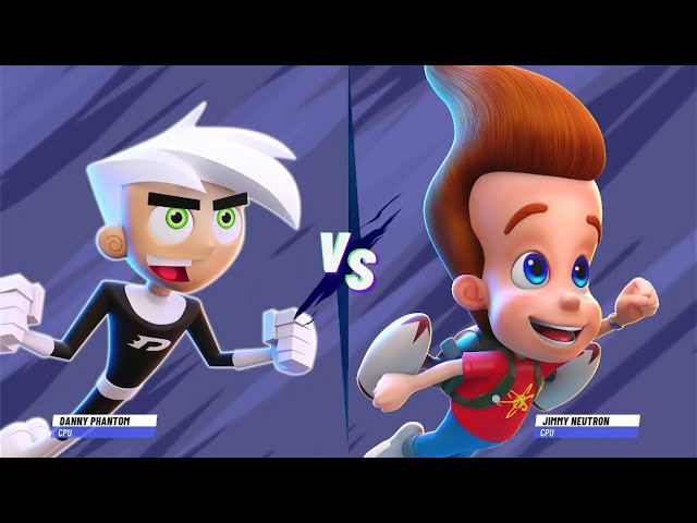 Nickelodeon All-Star Brawl 2 (PS5) Danny Phantom Vs. Jimmy Neutron CPU Gameplay