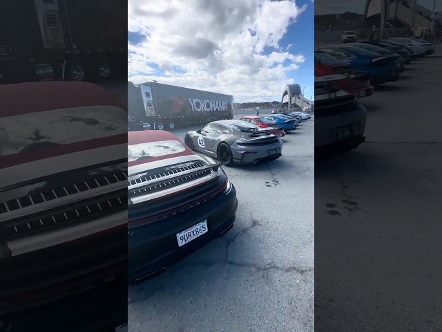 Porsche lineup at Laguna Seca, Monterey, CA 9/5/26
