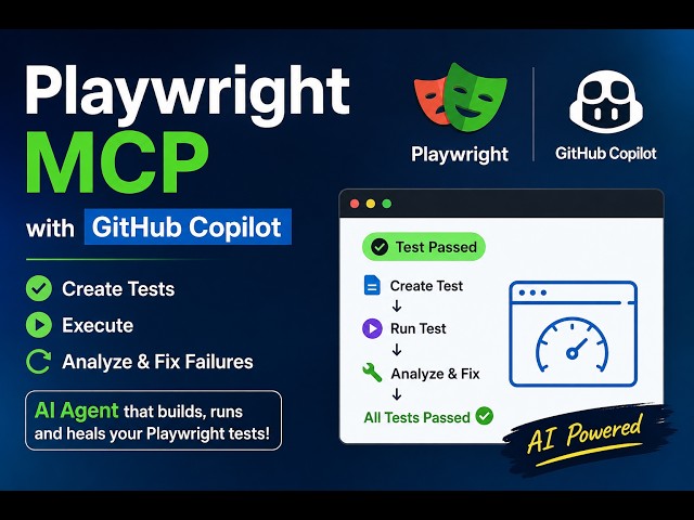 Playwright MCP with GitHub Copilot | AI Agent Creates, Runs & Fixes Tests