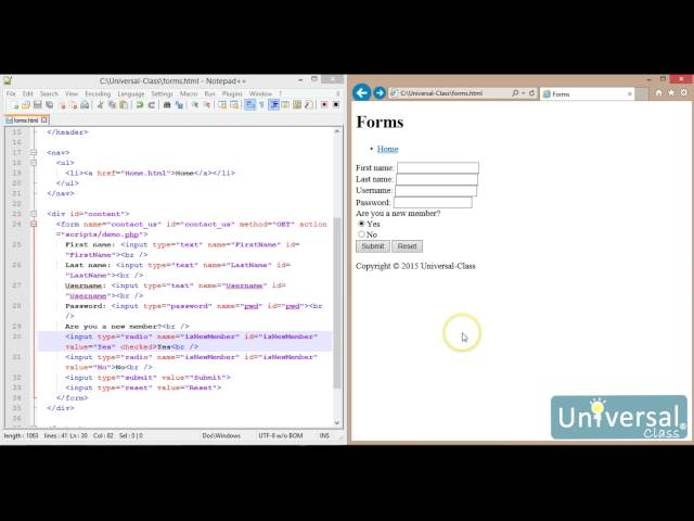 Lesson 6: Forms - HTML Course