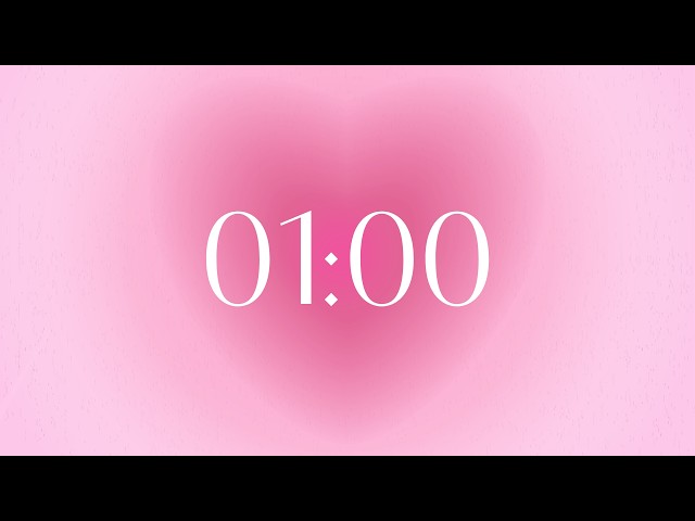1 Minute Timer (Soft pink heart)🎀