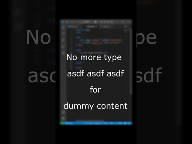 Stop Typing Dummy Text! (HTML Pro Tip) #loremipsum #coding #programming #css #html