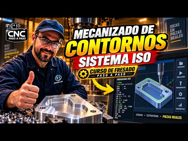 How to Program CNC Mill CONTOURS with ISO Code | Step-by-Step