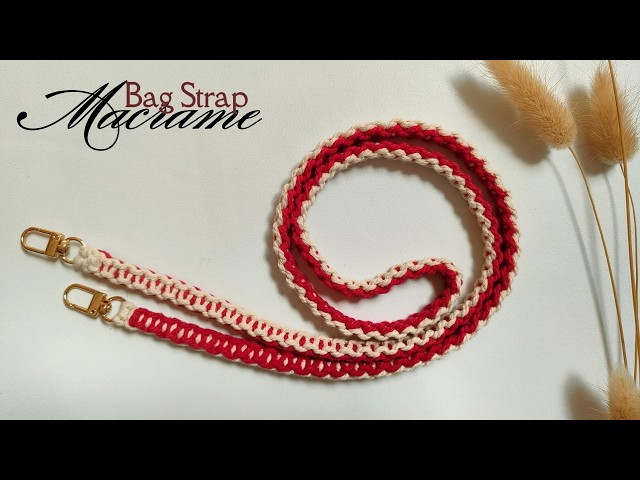 DIY Macrame Bag Strap | Macrame Crossbody Bag Strap Tutorial with 2-Color Pattern