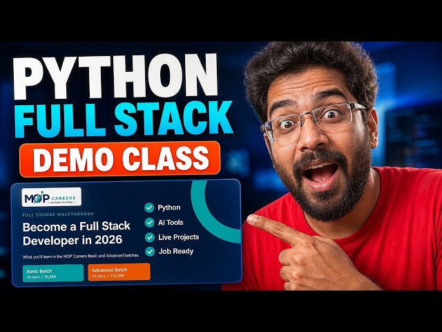 Python Full Stack Development Demo Class | MOP Careers