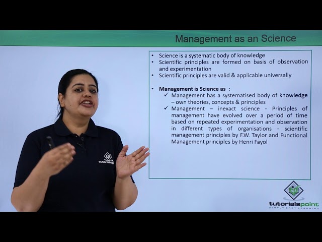 Class 12th – Management as Science | Business Studies | Tutorials Point