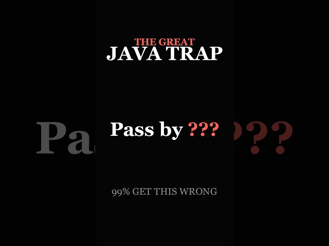 The Great Java Trap #programming #java