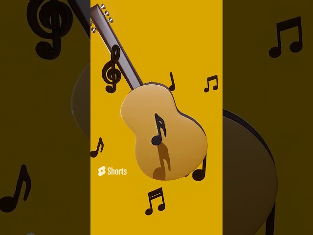 Realistic cartoon GUITAR (animated) in Blender 3D