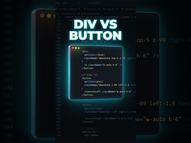 Stop Using div for Buttons # #frontenddevelopment