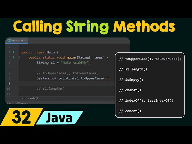 Calling String Methods in Java