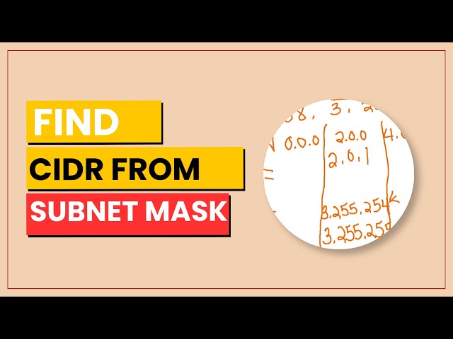 2-Find the CIDR from Subnet Mask for CCNA Subnetting