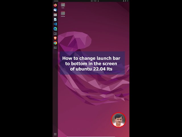 How to change launch bar to bottom in the screen in Ubuntu 22.04 LTS