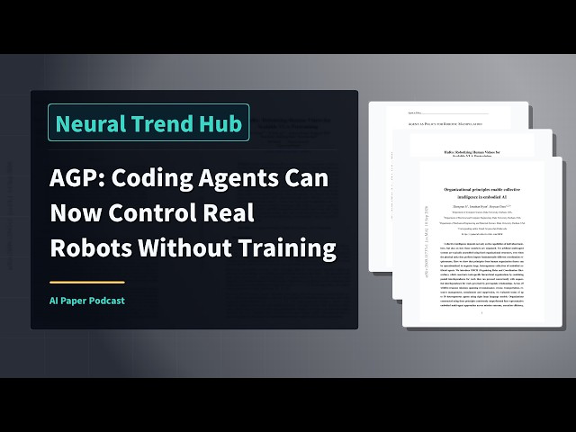 AGP: Coding Agents Can Now Control Real Robots Without Training