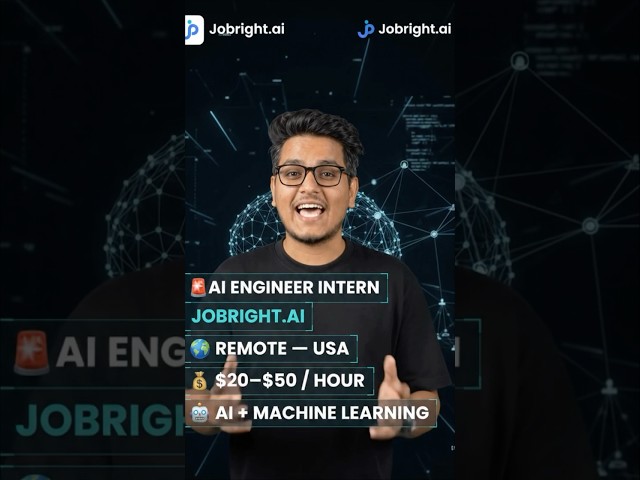 Jobright.ai Hiring 2026 | AI Engineer Intern | Remote | $20–$50/Hour | USA