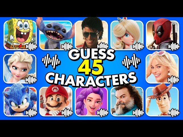Guess 45 Movie Characters by Their VOICE + SONG 🔊