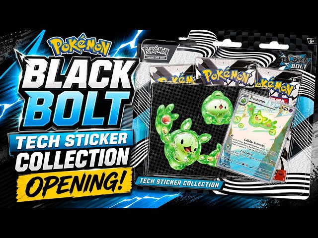 Opening the Pokémon Black Bolt Tech Sticker Collection!
