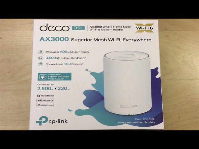 TP-Link Deco X50-DSL Mesh WiFi 6 AX3000 VDSL Modem Router Unboxing, Overview & Setup via App Account