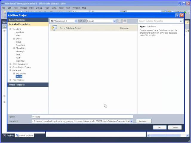 Oracle Developer Tools for Visual Studio.net