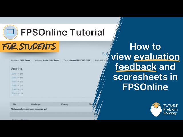 How to view evaluation feedback and scoresheets in FPSOnline