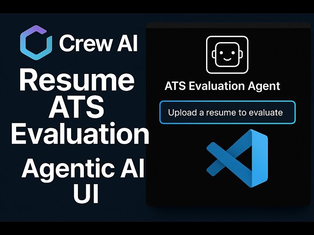 Resume ATS Evaluation with Agentic AI: Crew AI + Streamlit + VS Code Tutorial