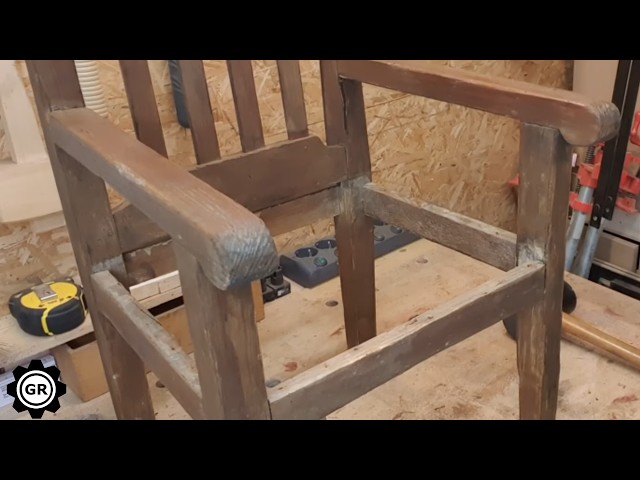 AMAZING restoration of an ANTIQUE child chair - ASMR FURNITURE RESTORATION