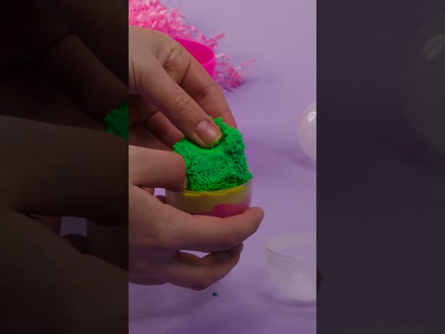 How to make Rainbow Eggs! #KineticSand #Shorts