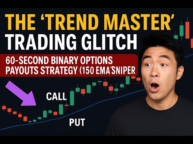 THE "TREND MASTER" TRADING CODE! 60-Second Binary Options Strategy (150 EMA Trend Sniper)