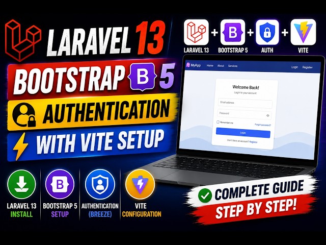 How to Install Bootstrap 5 & Auth in Laravel 13 with Vite