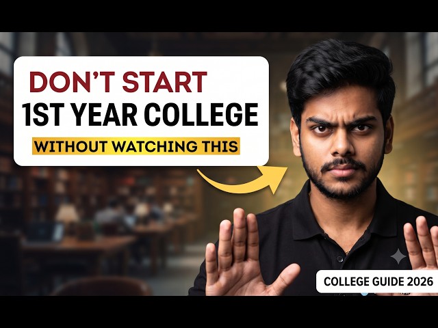 The ONLY 1st year College Roadmap You Need in 2026 (AI Era) | Telugu