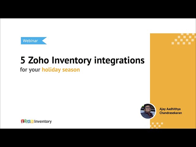 5 Zoho Inventory integrations for your holiday season | Zoho Inventory