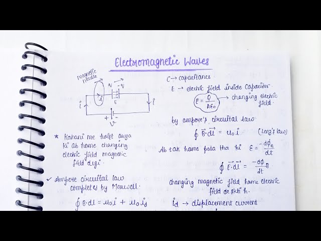 Electromagnetic Wave || Short Notes Class 12  Physics #notes💯👍 #class12th #physics #subscribe